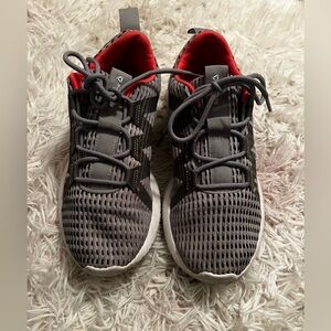 Reebok Gray and Red Mesh Sneakers